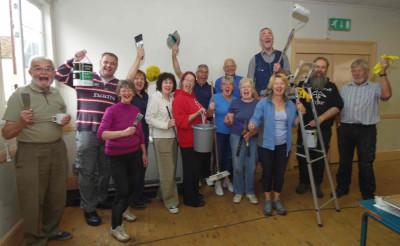 Painting the Parish Hall