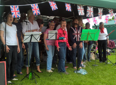 Singing at the Launton Village Fete